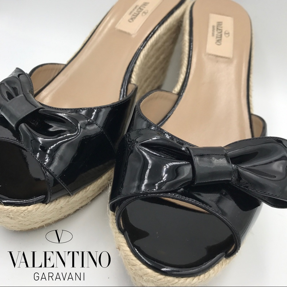 Valentino Mena in Black Patent Leather